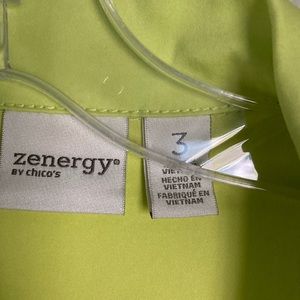 Lime green cotton vest from Chicos. Sz 3.